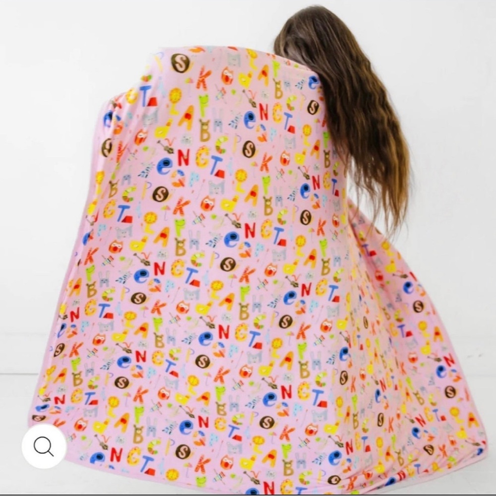 Little Sleepies Pink Alphabet Cloud Blanket